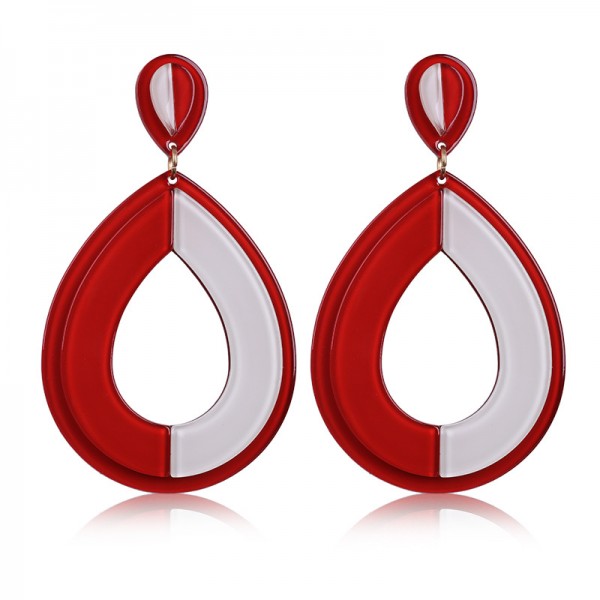 Fashion Exaggerated Water Drop Acrylic Earrings