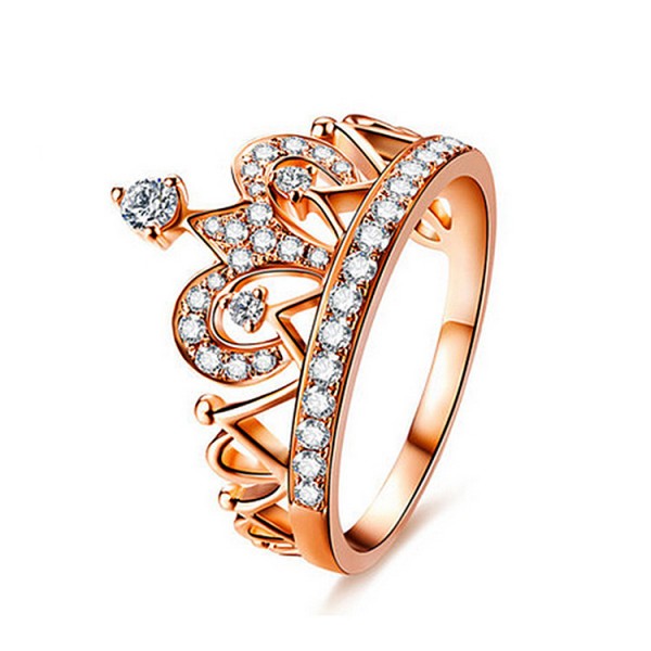 Hollow Crown Diamond Ring