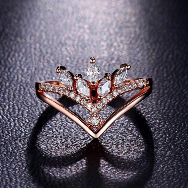 V-Shaped Diamond Ring Simple Fashion Tail Ring