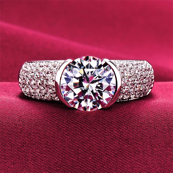 Glamorous 2.0 Carat ESCVD Diamonds Lovers Ring Wedding Ring For Her