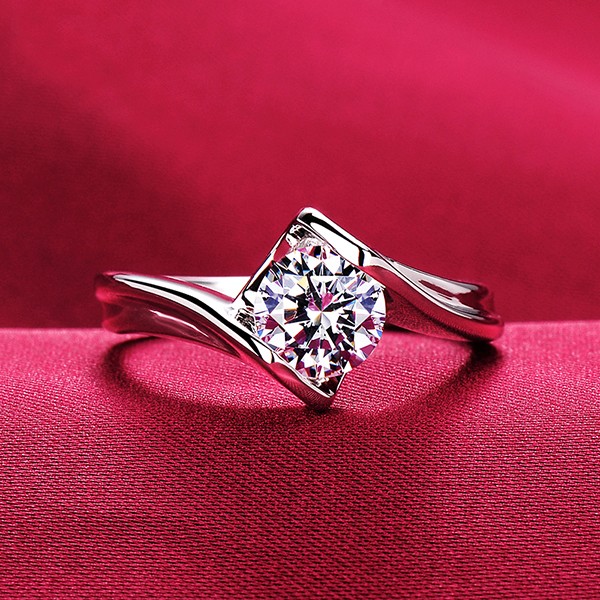 0.6 Carat ESCVD Diamonds Lovers Ring Wedding Ring For Her