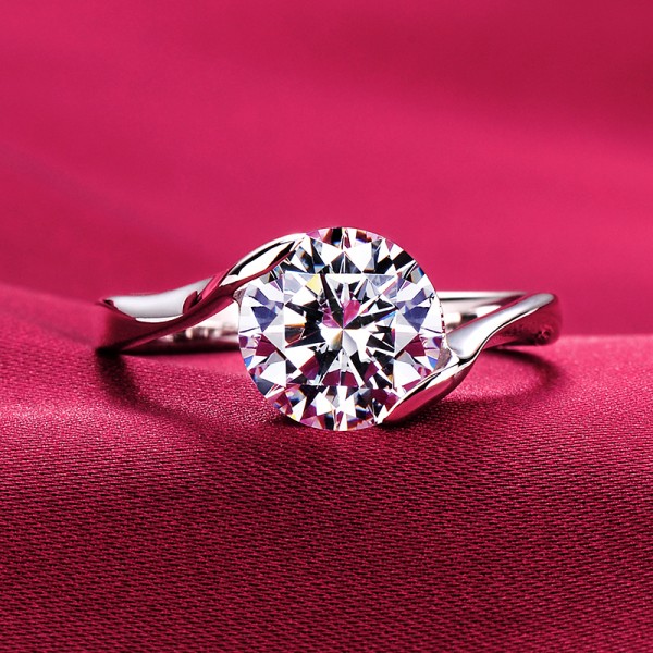2.0 Carat Hand In Hand ESCVD Diamonds Lovers Ring Wedding Ring Women Ring 