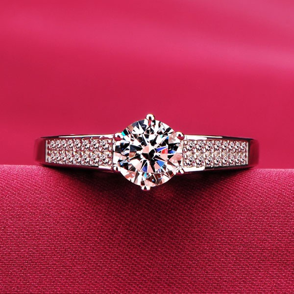0.8 Carat Six Claw ESCVD Diamonds Lovers Ring Wedding Ring Women Ring