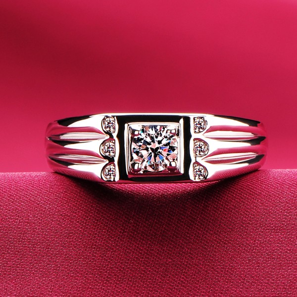0.3 Carat Angular Noble ESCVD Diamonds Lovers Ring Wedding Ring Men Ring