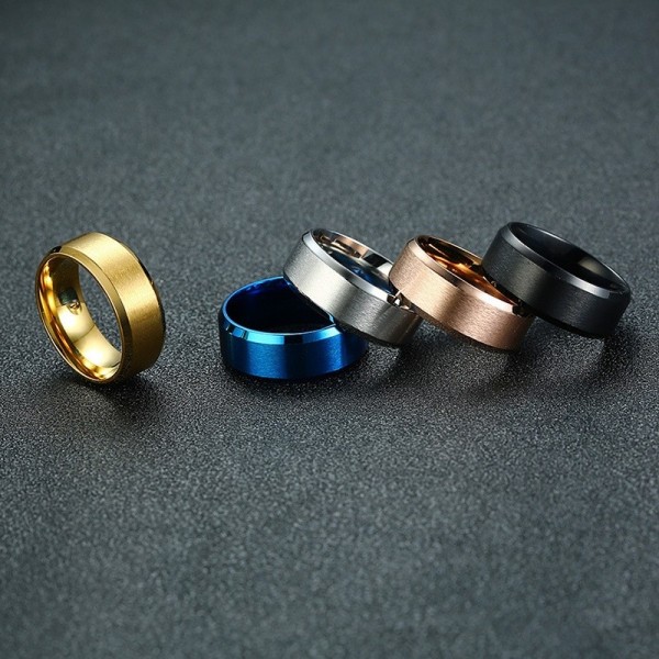 Titanium Black Ring For Men Simple and Cool Plating and Polish Craft
