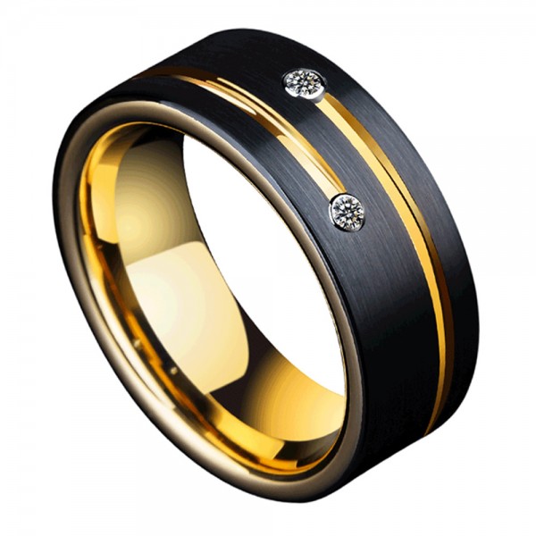 Tungsten Men's Ring Meteor Design Superb and Vogue Style For Business Elite