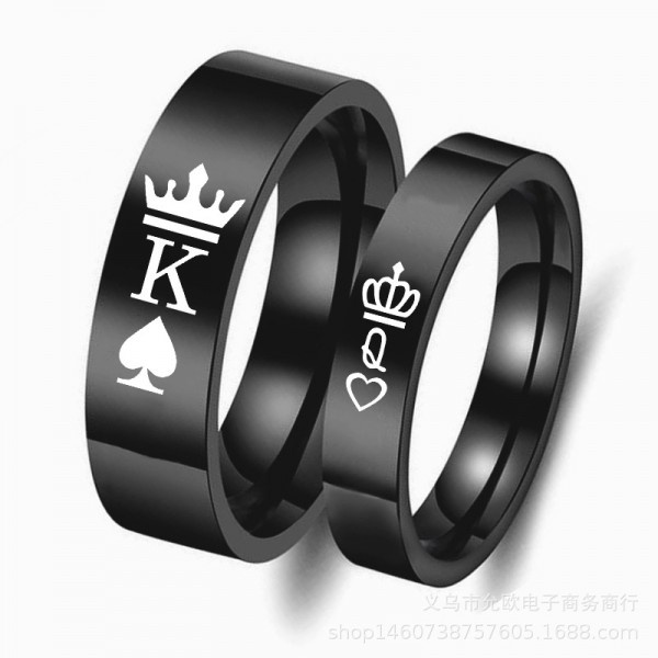 King And Queen Ring Titanium King Queen Ring For Couples