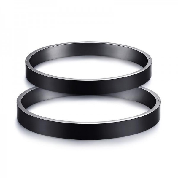 Fashion Black Titanium Steel Lovers Bracelets