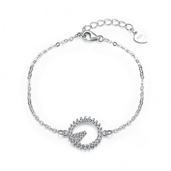 New Arrivals Charming S925 Sterling Silver Inlaid Cubic Zirconia Bracelet