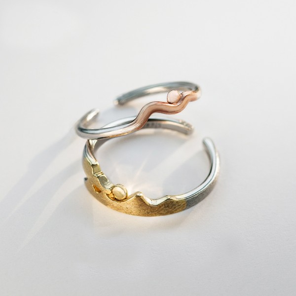Original Design Always Together Simple Lovers Ring