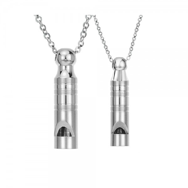 Personality Design Whistle Titanium steel Couples Necklace Valentine'S Day Gift