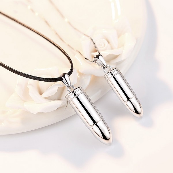 Projectile Shaped Lovers Pendants Couple Necklaces