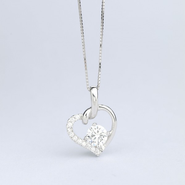 925 Silver Trendy Rhinestone Ladies' Necklace With Chain