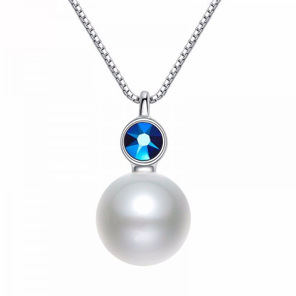 S925 Sterling Silver Vintage White Pearl Necklace