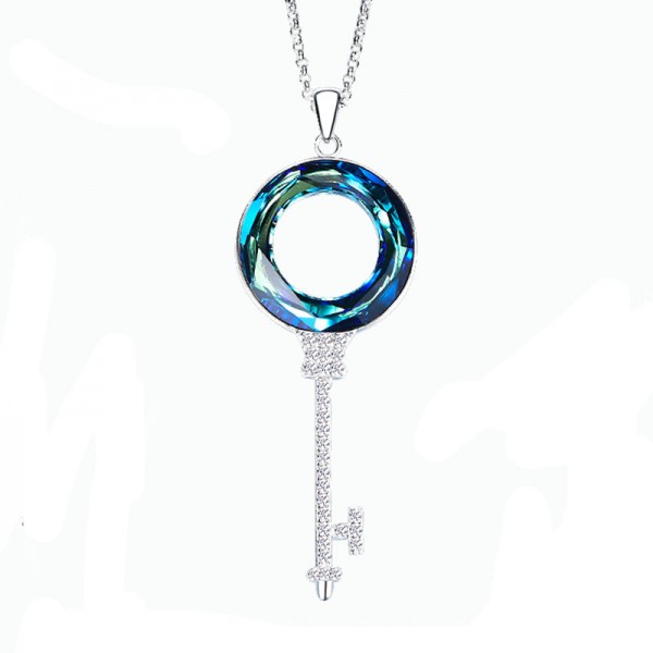 S925 Sterling Silver Key Necklace