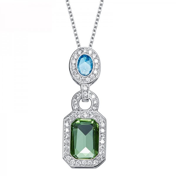 Ladies Necklace Crystal Cz Pendant